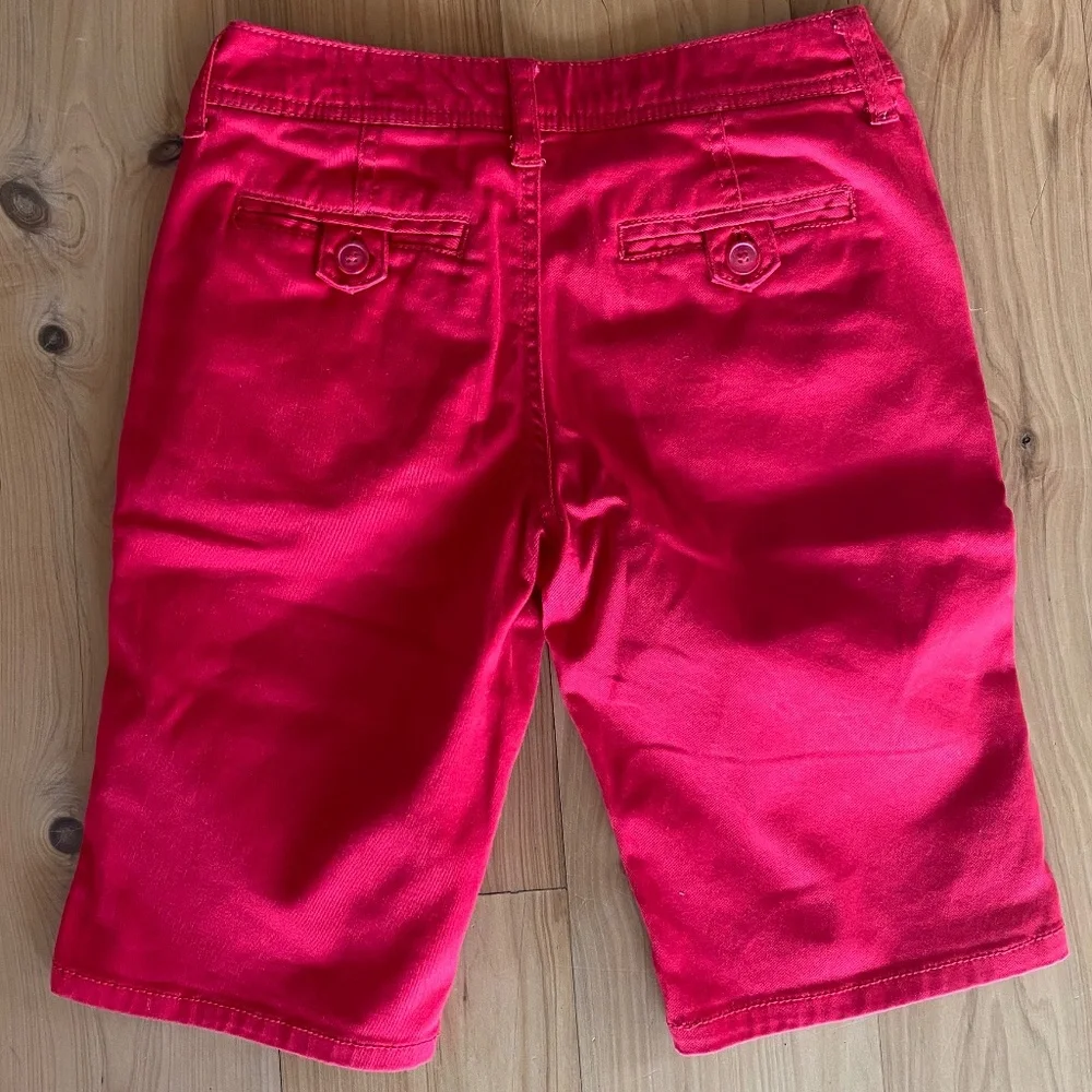 Justice Bermuda chino shorts Red 10R
